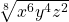 \sqrt[8]{x^6y^4z^2}