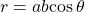 \,r=a±b\mathrm{cos}\,\theta \,