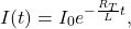 \[I(t) = I_0 e^{-\frac{R_T}{L}t},\]