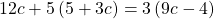 12c+5\left(5+3c\right)=3\left(9c-4\right)