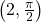 \,\left(2,\frac{\pi }{2}\right)\,