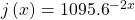 j\left(x\right)={1095.6}^{-2x}