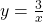 \,y=\frac{3}{x}\,