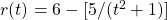 r(t)=6-[5/(t^2+1)]