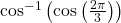 {\mathrm{cos}}^{-1}\left(\mathrm{cos}\left(\frac{2\pi }{3}\right)\right)