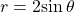 r=2\mathrm{sin}\,\theta 