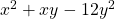 x^2+xy-12y^2