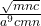  \frac{\sqrt{mnc}}{{a}^{9}cmn}