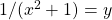 1/(x^2+1)=y