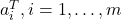 a_{i}^{T}, i = 1, \dots, m