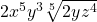 2x^5y^3\sqrt[5]{2yz^4}