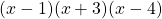 (x - 1)(x + 3)(x - 4)