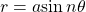 \,r=a\mathrm{sin}\,n\theta \,