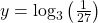 \,y={\mathrm{log}}_{3}\left(\frac{1}{27}\right)\,