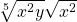 \sqrt[5]{x^2y}\sqrt{x^2}