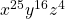 x^{25}y^{16}z^4