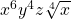 x^6y^4z\sqrt[4]{x}