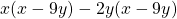 x(x-9y)-2y(x-9y)