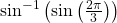 {\mathrm{sin}}^{-1}\left(\mathrm{sin}\left(\frac{2\pi }{3}\right)\right)