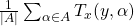 \frac{1}{|A|} \sum_{\alpha \in A}{T_x(y,\alpha)}