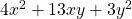 4x^2+13xy+3y^2