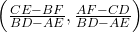  \left(\frac{CE-BF}{BD-AE},\frac{AF-CD}{BD-AE}\right)