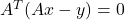 A^T(A x-y)=0