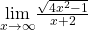 \underset{x\to \text{−}\infty }{\text{lim}}\frac{\sqrt{4{x}^{2}-1}}{x+2}