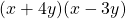 (x+4y)(x-3y)