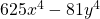 625x^4-81y^4