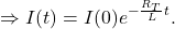 \[\Rightarrow I(t) = I(0) e^{-\frac{R_T}{L}t}.\]
