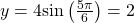 y=4\mathrm{sin}\left(\frac{5\pi }{6}\right)=2