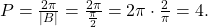 \,P=\frac{2\pi }{|B|}=\frac{2\pi }{\frac{\pi }{2}}=2\pi \cdot \frac{2}{\pi }=4.\,