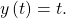 \,y\left(t\right)=t.