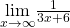 \underset{x\to \infty }{\text{lim}}\frac{1}{3x+6}