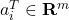 a_i^T \in \mathbf{R}^m