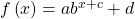 f\left(x\right)=a{b}^{x+c}+d