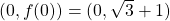 (0,f(0))=(0,\sqrt{3}+1)