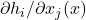 \partial h_i / \partial x_j(x)