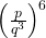  {\left(\frac{p}{{q}^{3}}\right)}^{6}