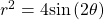 {r}^{2}=4\mathrm{sin}\left(2\theta \right)