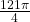 \frac{121\pi }{4}