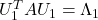 U_1^T A U_1 =\Lambda_1