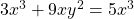 3x^3+9xy^2=5x^3