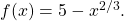 f(x)=5-{x}^{2\text{/}3}.