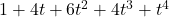 1 + 4t + 6 t^2 + 4 t^3 + t^4