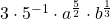 3\cdot 5^{-1}\cdot a^{\frac{5}{2}}\cdot b^{\frac{1}{3}}