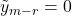 \tilde{y}_{m-r} = 0