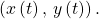 \,\left(x\left(t\right),\,y\left(t\right)\right).\,