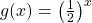 g(x)=\left(\frac{1}{2}\right)^{x}